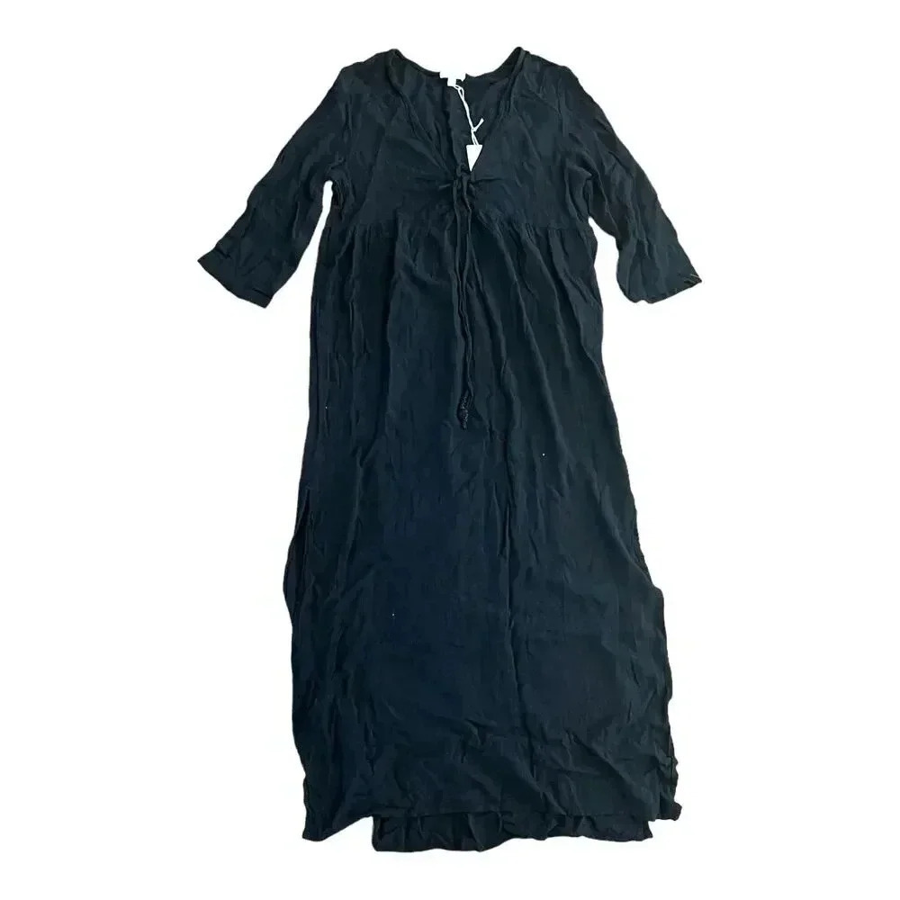 Tavik Black Majestic 3/4 Sleeve Maxi Rayon Dress XS